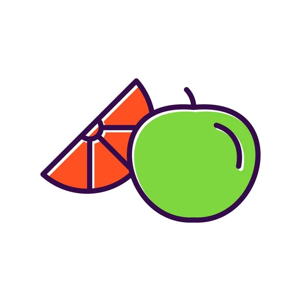 Apelsinfylld Vektor Icon Desig — Stock vektor