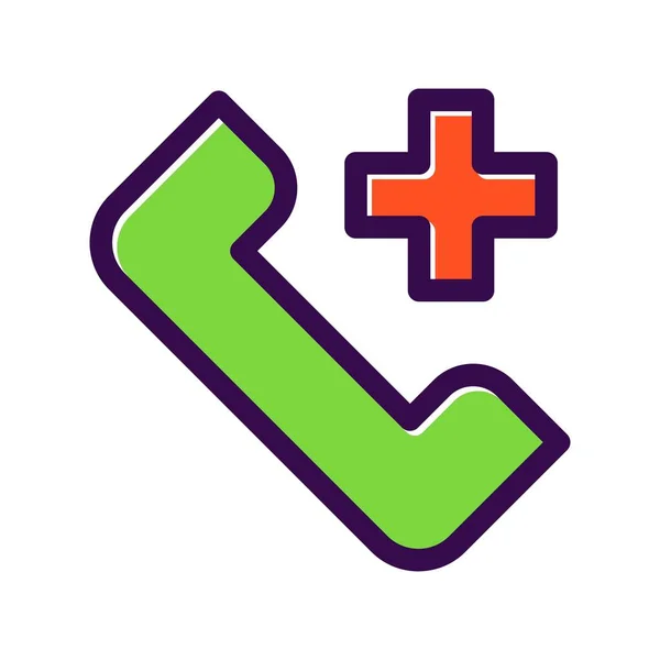 Emergency Call Filled Vector Icon Desig — Stock Vector