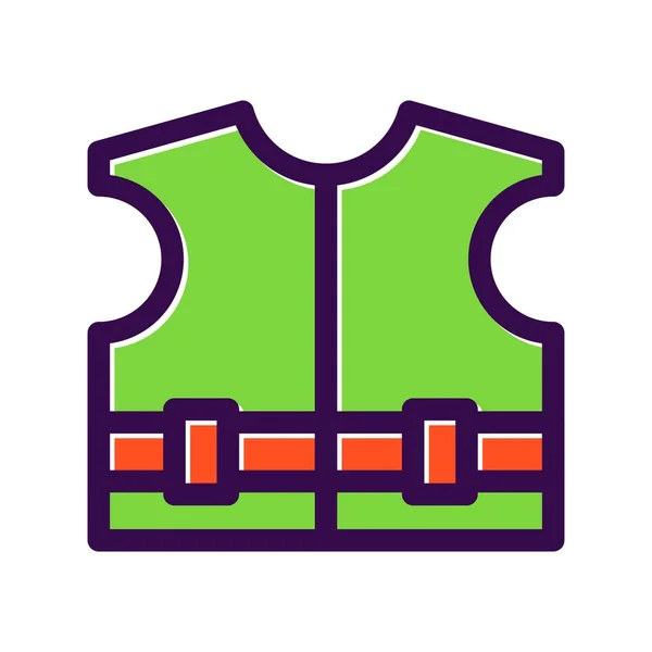 Life Vest Filled Vector Icon Desig — Stock Vector