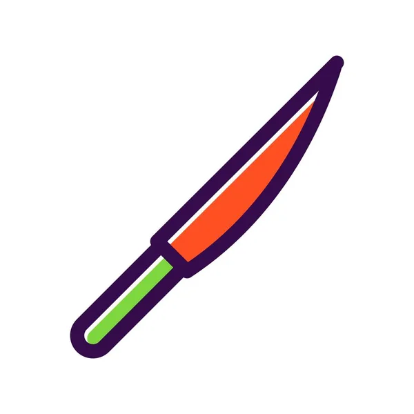Icône Vectorielle Remplie Couteau Desig — Image vectorielle