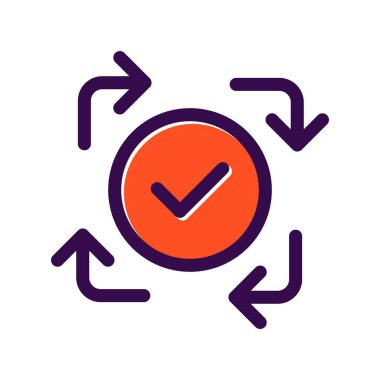 Geri dönüşümlü Doldurulmuş Vektör Simgesi Tasarımı