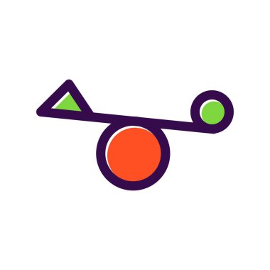 Denge Dolu Vektör Simgesi Tasarımı