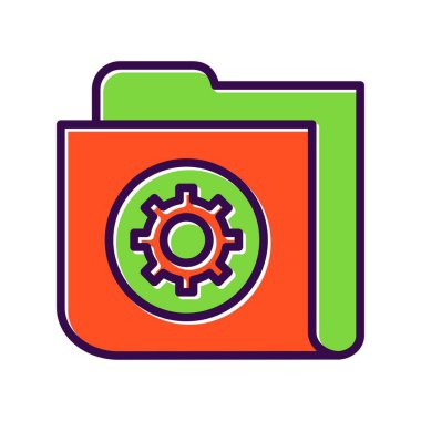 Dizin Doldurulmuş Vektör Simgesi Tasarımı