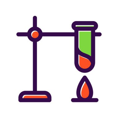 Kimya Doldurulmuş Vektör Simgesi Tasarımı