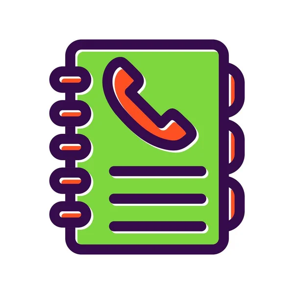 电话簿充填向量Icon设计 — 图库矢量图片