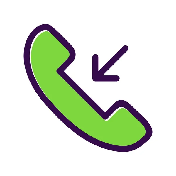 Incoming Call Filled Vector Icon Desig — Stock Vector