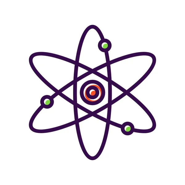 Atom Gefülltes Vektor Icon Design — Stockvektor