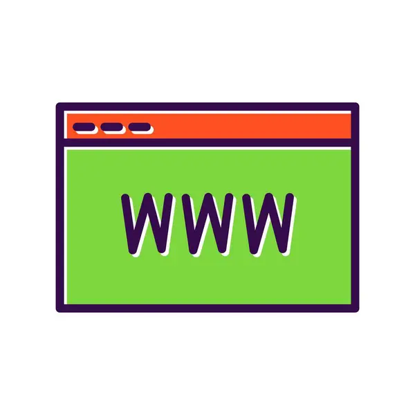 Webseite Gefüllt Vector Icon Design — Stockvektor