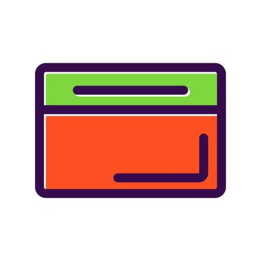 Tarayıcı Doldurulmuş Vektör Simgesi Tasarımı