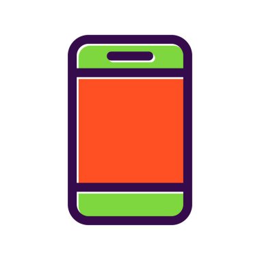 Akıllı Telefon Doldurulmuş Vektör Simgesi Tasarımı