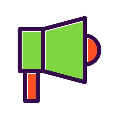 Hoparlör Dolu Vektör Simgesi Tasarımı