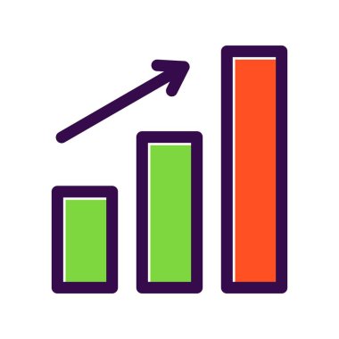 Büyüme Doldurulmuş Vektör Simgesi Tasarımı