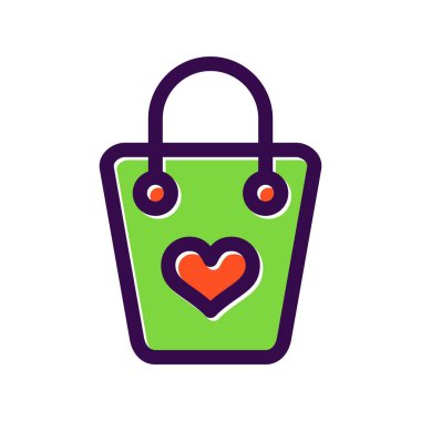 Alışveriş Dolu Vektör Simgesi Tasarımı