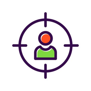 Hedef Doldurulmuş Vektör Simgesi Tasarımı