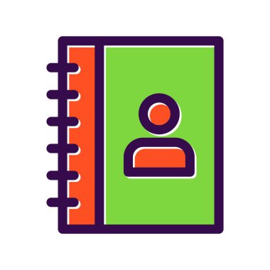 Dizin Doldurulmuş Vektör Simgesi Tasarımı