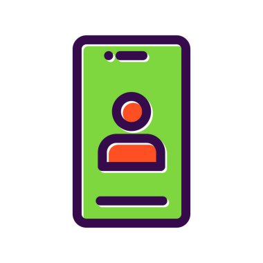 Telefon Doldurulmuş Vektör Simgesi Tasarımı