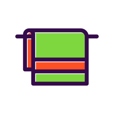 Havlu Doldurulmuş Vektör Simgesi Tasarımı