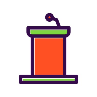 Podyum Dolu Vektör Simgesi Tasarımı