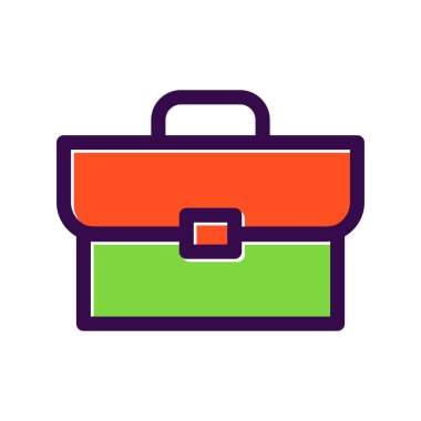 Evrak Çantası Dolu Vektör Simgesi Tasarımı