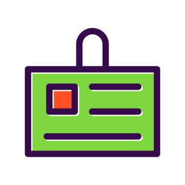 Kimlik Doldurulmuş Vektör Simgesi Tasarımı