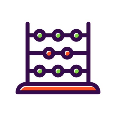 Abaküs Doldurulmuş Vektör Simgesi Tasarımı
