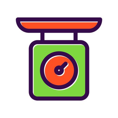 Bebek Ağırlığı Doldurulmuş Vektör Simgesi Tasarımı