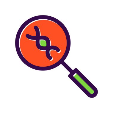 DNA Doldurulmuş Vektör Simgesi Tasarımı