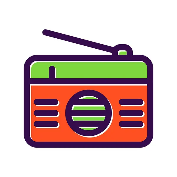 Radio Filled Vector Icon Design — Stock Vector