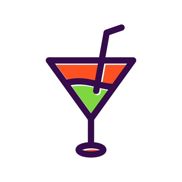 Cocktail Gevulde Vectoricoon Ontwerp — Stockvector