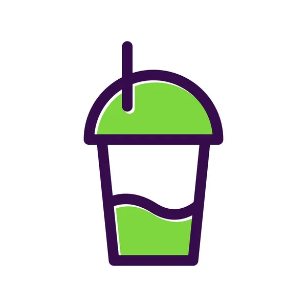 Milkshake Llenado Vector Icono Desig — Archivo Imágenes Vectoriales