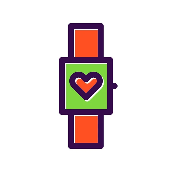 Reloj Lleno Vector Icono Desig — Vector de stock