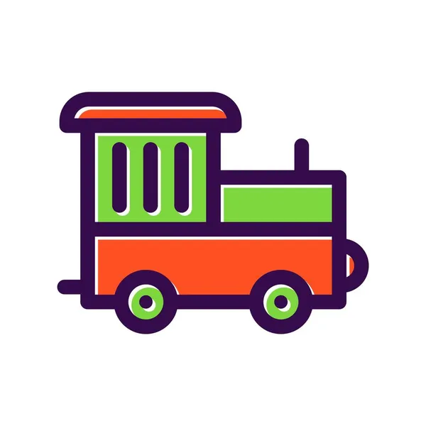 Toy Train Filled Vector Icon Desig — Stock Vector