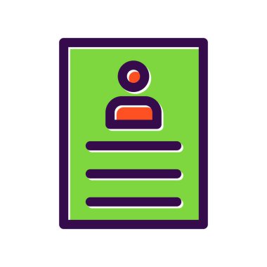 Müfredat Doldurulmuş Vektör Simgesi Tasarımı