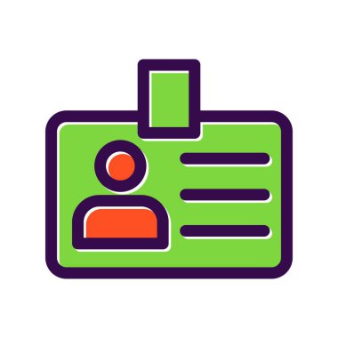 Staj Doldurulmuş Vektör Simgesi Tasarımı