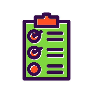 Gündem Doldurulmuş Vektör Simgesi Tasarımı