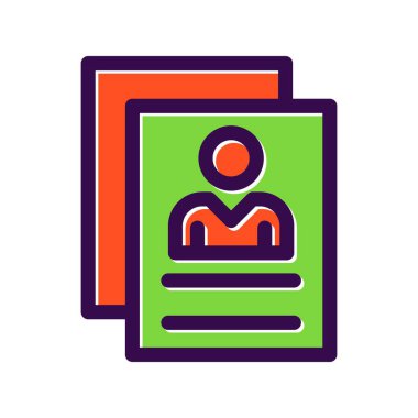 Sayfa Dolu Vektör Simgesi Tasarımı