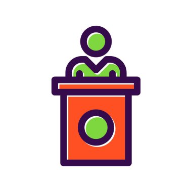 Siyasi Dolu Vektör Simgesi Tasarımı