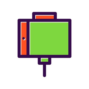 Selfie Çubuğu Doldurulmuş Vektör Simgesi Tasarımı