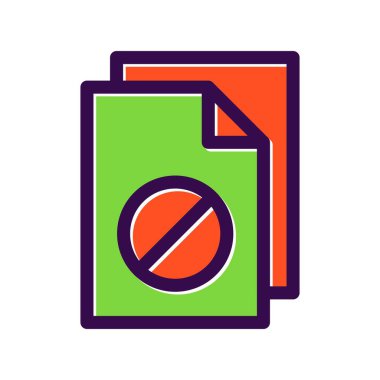 İntihal Doldurulmuş Vektör Simgesi Tasarımı