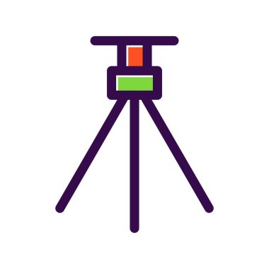 Tripod Doldurulmuş Vektör Simgesi Tasarımı