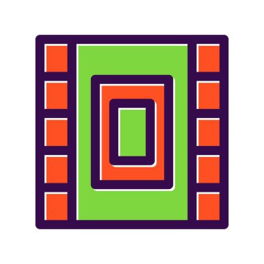 Film Doldurulmuş Vektör Simgesi Tasarımı