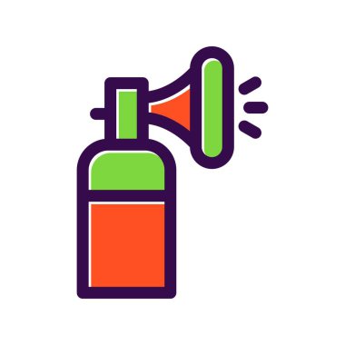 Hava Boynuzu Dolu Vektör Simgesi Tasarımı