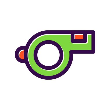 Islık Doldurulmuş Vektör Simgesi Tasarımı