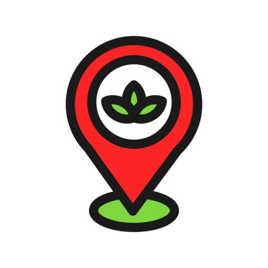 Konum Doldurulmuş Vektör Simgesi Tasarımı