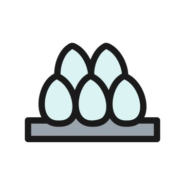 Yumurta Doldurulmuş Vektör Simgesi Tasarımı