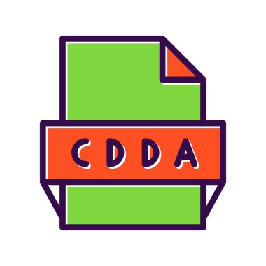  Cdda Doldurulmuş Vektör Simgesi Tasarımı
