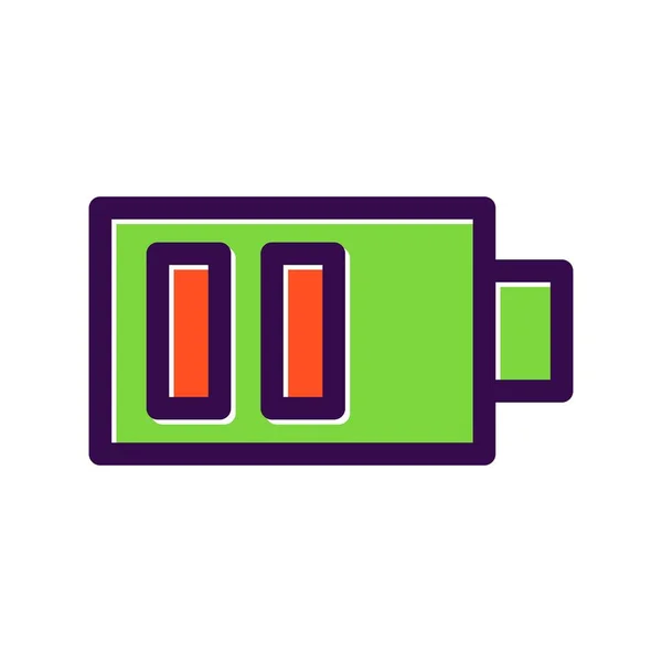 Návrh Vektorové Ikony Naplněné Baterií — Stockový vektor
