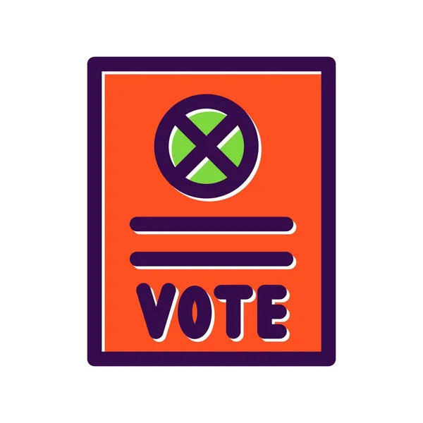 Vote Filled Vector Icon Design — Stockvektor