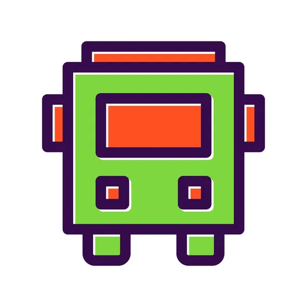 Дизайн Векторной Иконки Школьного Автобуса — стоковый вектор