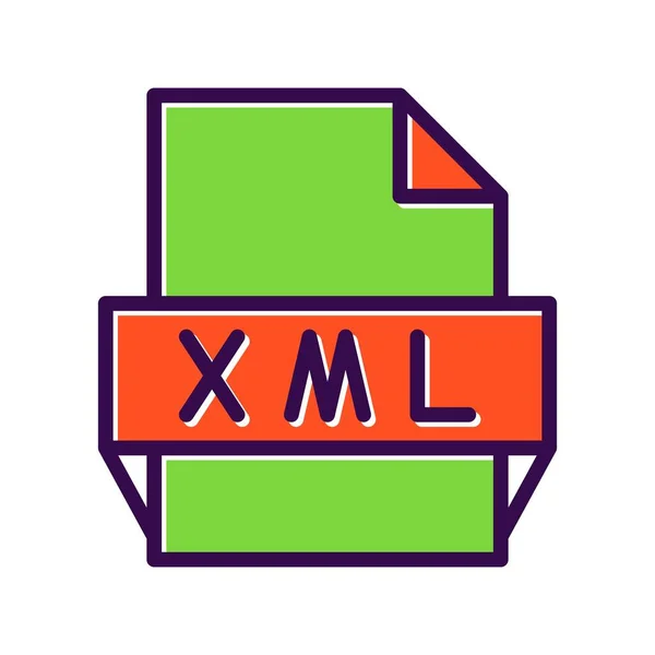 Xml Filled Vector Icon Desig — Stock Vector